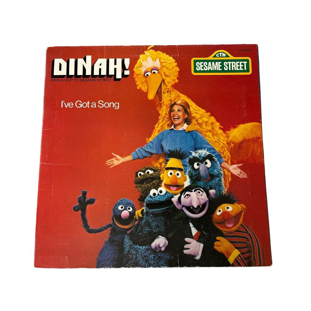 Sesame Street DINAH! Vintage Children's Vinyl LP Record WITH POP UPS